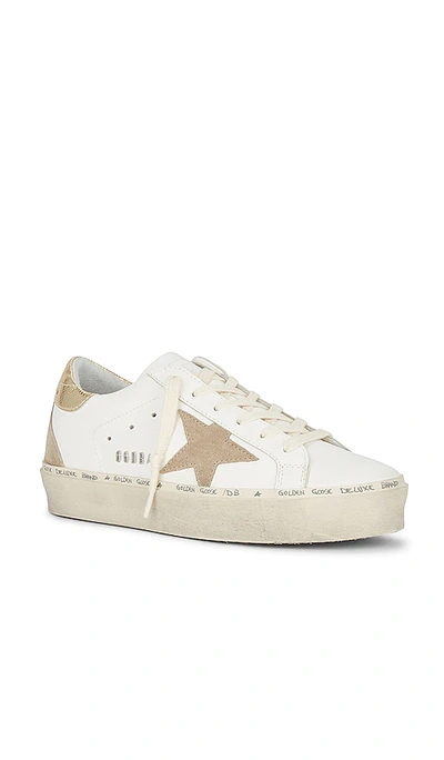 Golden Goose Hi Star Sneaker In White/taupe/platinum In White  Taupe  & Platinum