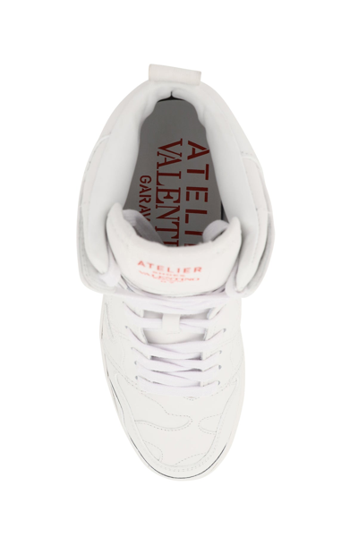 Shop Valentino Garavani Atelier Shoes Hi-top Sneakers In White