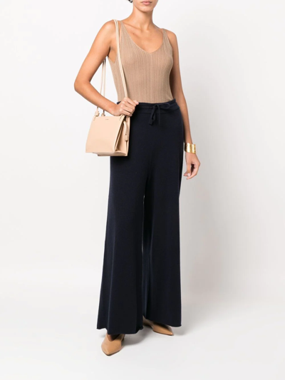 Shop Jil Sander Wide-leg Cashmere Track Pants In Blue