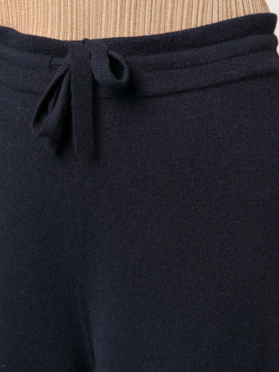 Shop Jil Sander Wide-leg Cashmere Track Pants In Blue