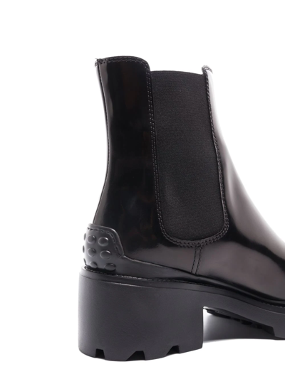 Shop Tod's Lug-sole Chelsea Boots In Black