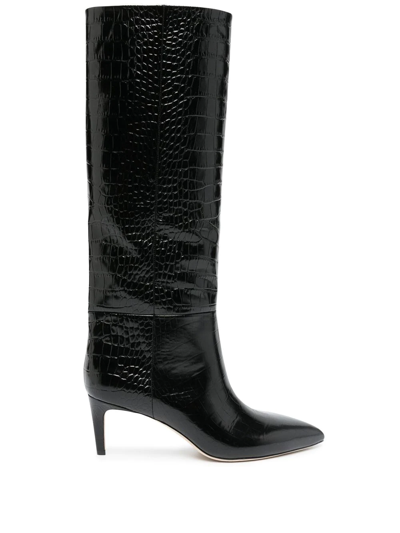 Paris Texas Stiefel Mit Kroko-effekt In Black