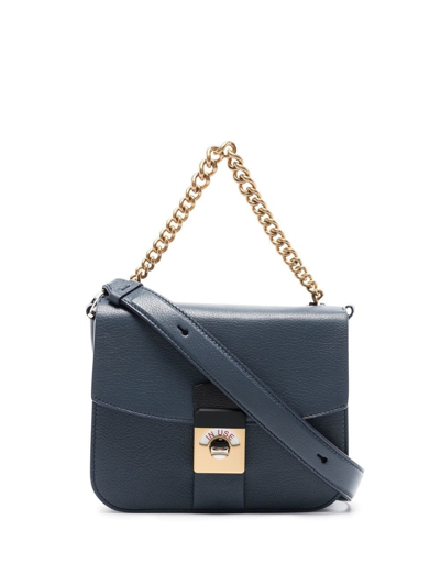 Shop Maison Margiela New Lock Square Shoulder Bag In Blue