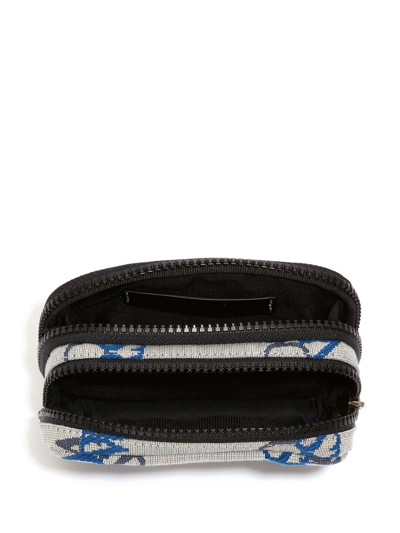 Jw Anderson Embroidered Fabric Beauty Case In Grey