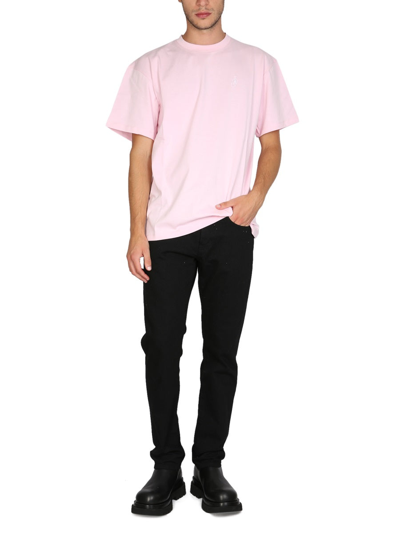 Shop Jw Anderson Vortex Logo T-shirt In Pink