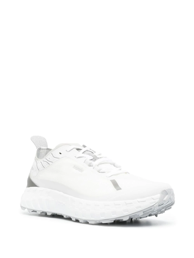 Norda 001 Neoprene-trimmed Mesh Running Sneakers In White
