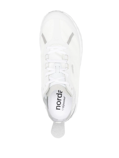 Norda 001 Neoprene-trimmed Mesh Running Sneakers In White