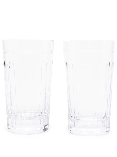 Shop Ralph Lauren Coraline Highball Glasses (set Of 2) In White