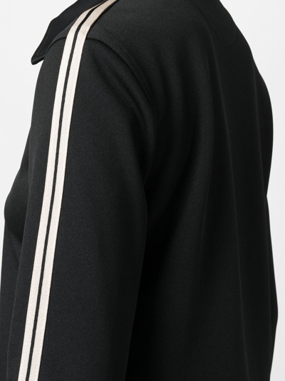 Palm Angels Stripe-detail Slim Shirt In Black