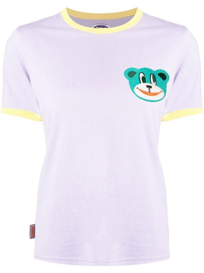 Shop Chocoolate Cotton Teddy-patch T-shirt In Purple