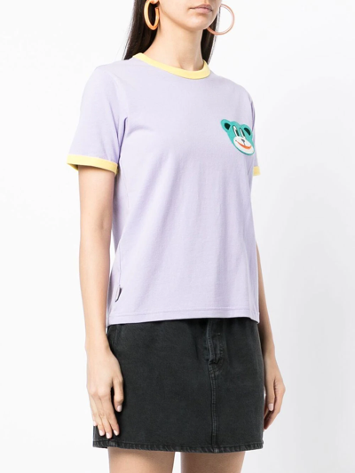 Shop Chocoolate Cotton Teddy-patch T-shirt In Purple