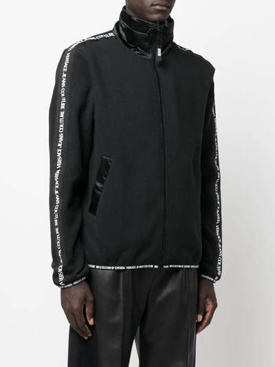 Shop Versace Jeans Couture Logo-print Track Jacket In Black