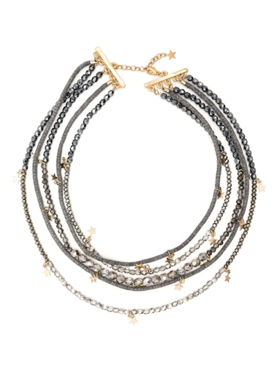 Shop Lorena Antoniazzi Star Charm-detail Necklace In Grey