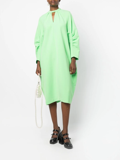Vivetta Keyhole Stretch-jersey Dress In Green