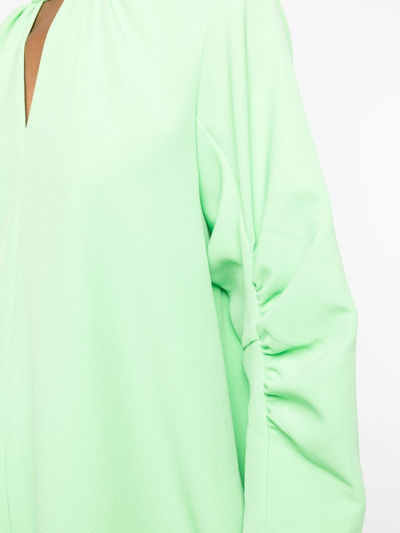 Shop Vivetta Keyhole Stretch-jersey Dress In Green