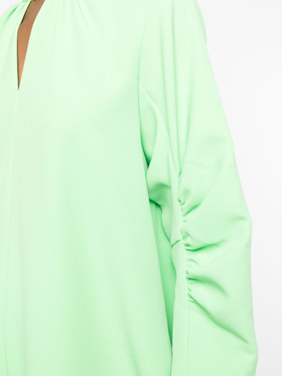 Vivetta Keyhole Stretch-jersey Dress In Green