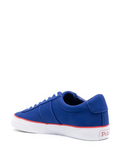 Shop Polo Ralph Lauren Polo Pony Motif Sneakers In Blue