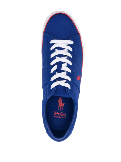 Shop Polo Ralph Lauren Polo Pony Motif Sneakers In Blue