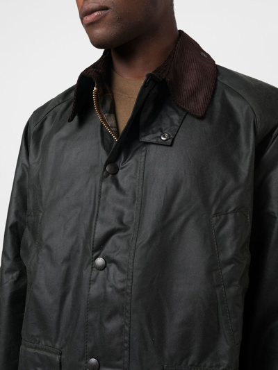 Shop Barbour Bedale Waxed Jacket In Green