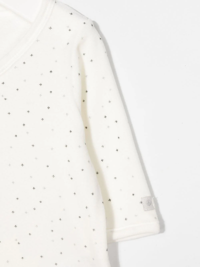 Shop Petit Bateau Embroidered-design Pajamas In White
