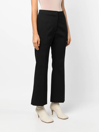 Shop Jil Sander High-waisted Cropped Trousers In Black