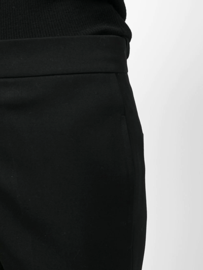 Jil Sander Pressed-crease Flared Cropped Trousers In Black