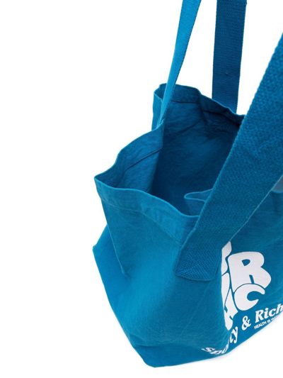 Shop Sporty And Rich Logo-print Tote Bag In Blue