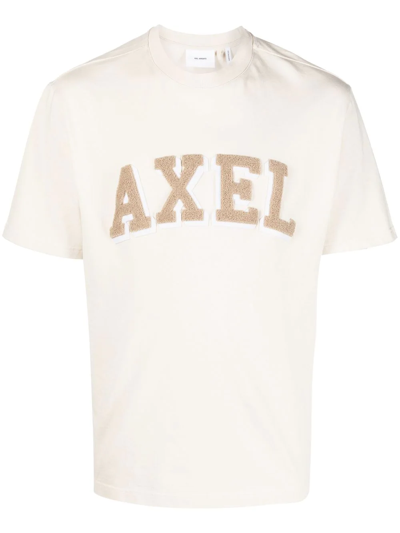 Shop Axel Arigato Organic Logo-print T-shirt In Neutrals