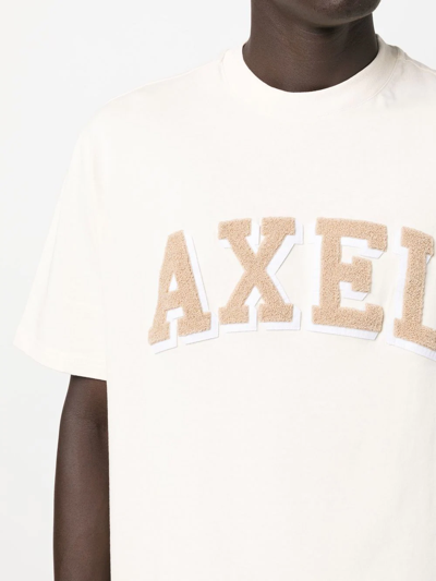 Shop Axel Arigato Organic Logo-print T-shirt In Neutrals