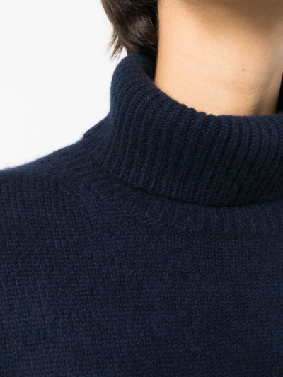 Shop Arch4 Roll-neck Long-sleeve Jumper In Blue