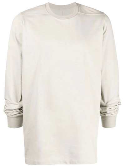 Shop Rick Owens Crew-neck Long-sleeve Sweatshirt In Neutrals