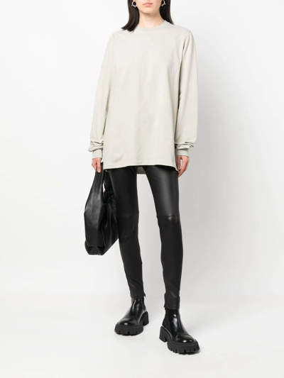 Shop Rick Owens Crew-neck Long-sleeve Sweatshirt In Neutrals