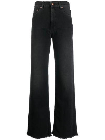 Shop Haikure Straight-leg Denim Jeans In Black