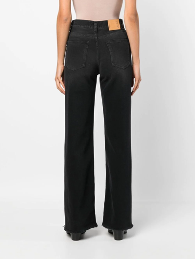 Shop Haikure Straight-leg Denim Jeans In Black