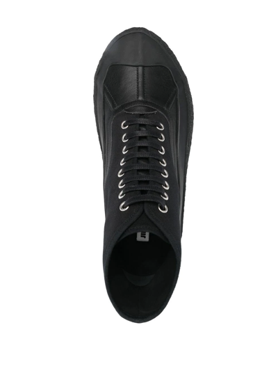 Jil Sander Lace-up Hi-top Sneakers In Black