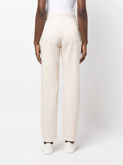 Apc Straight-leg High-waisted Trousers In Aad