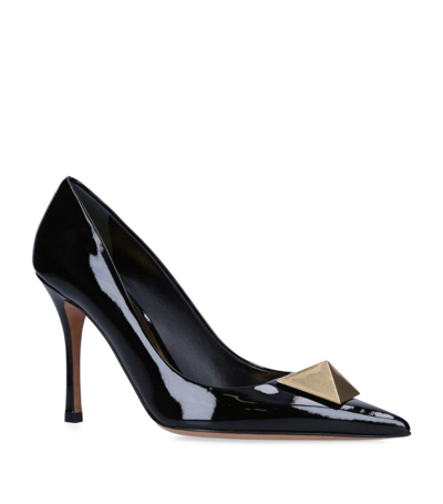 Shop Valentino Leather One Stud Pumps 100 In Black
