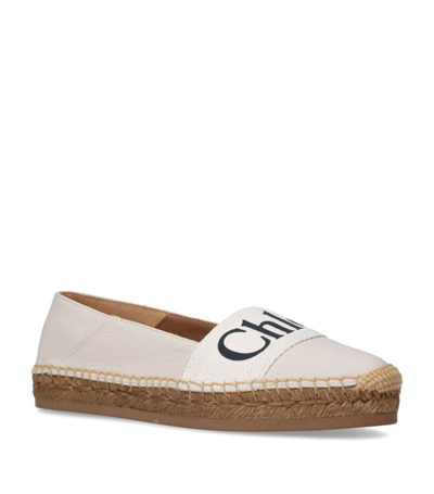 Shop Chloé Woody Espadrilles In White