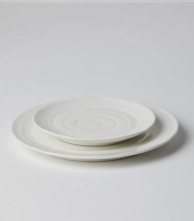 Shop Brunello Cucinelli Ceramic Tradition Plates (set Of 2) In Neutrals