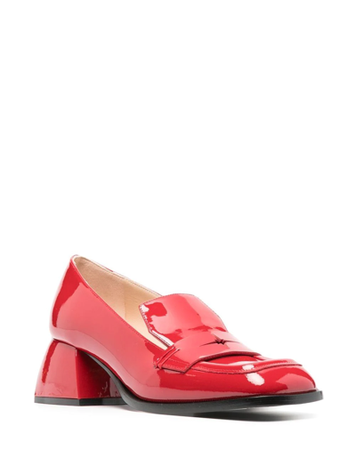 Nodaleto Bulla Babies Patent-leather Platform Mary Jane Pumps In Red Corvette
