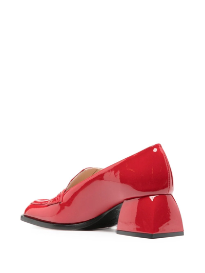 Nodaleto Bulla Babies Patent-leather Platform Mary Jane Pumps In Red Corvette