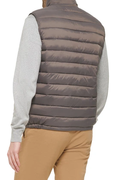 Shop Cole Haan Quilted Puffer Vest In Charcoal