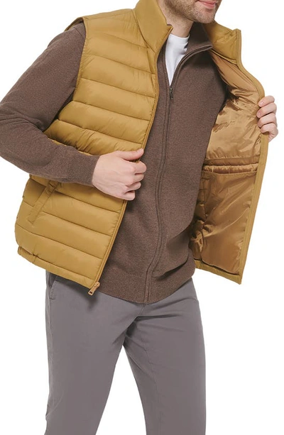Shop Cole Haan Quilted Puffer Vest In Sand
