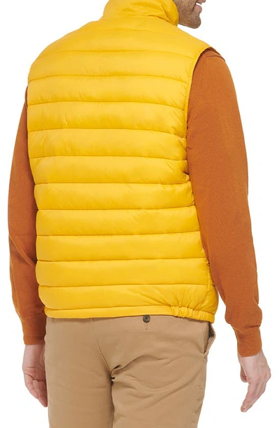 Shop Cole Haan Quilted Puffer Vest In Yellow