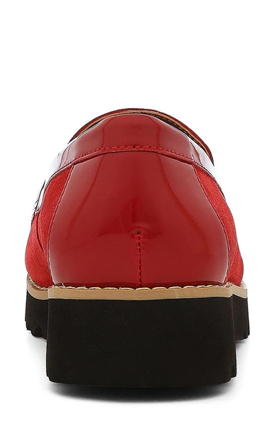 Shop Donald Pliner Clio Slip-on Chunky Loafer In Tomato