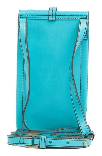 Shop Hobo Token Leather Smartphone Wallet In Aqua