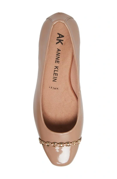 Shop Anne Klein Mimi Faux Leather Wedge Pump In Natural