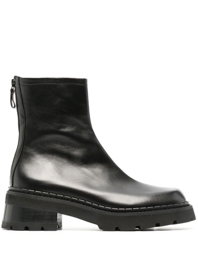 Shop By Far Alister 50mm Lug-sole Boots In Black