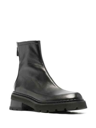 Shop By Far Alister 50mm Lug-sole Boots In Black