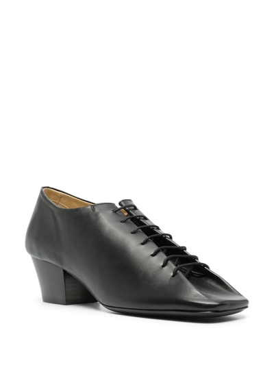Shop Lemaire Heeled Leather Derby Shoes In Bk999 - Black